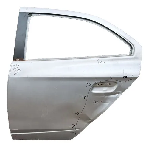 Porta Traseira Esquerda Onix Prisma 2013 A 2019 Avaria Traseira Esquerda Cinza